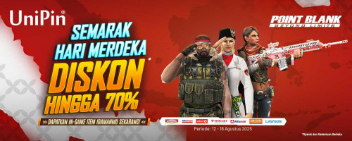Semarak Hari Merdeka Bareng Point Blank! Beli Voucher UniPin dan Dapatkan Diskon In-game Item Hingga 70%!